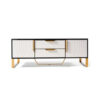 Amal Ribbed Furniture Range - Black, White & Gold