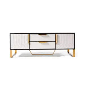 Amal Ribbed Furniture Range - Black, White & Gold