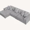 Aluxo Leonard Left Hand Corner Group in Cloudy Grey Boucle