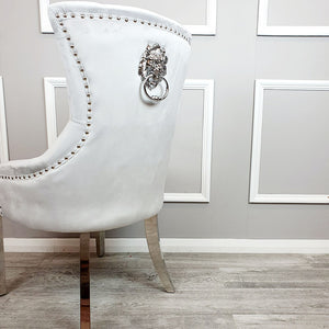Megan Single Dining Chair Plain Back/Lion Knocker