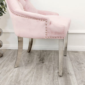 Megan Single Dining Chair Plain Back/Lion Knocker