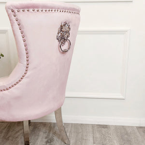 Megan Single Dining Chair Plain Back/Lion Knocker