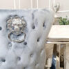 Chelsea Single Dining Chair with Lion Knocker Buttoned Back