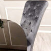 Emma Single Dining Chair with Lion Knocker Buttoned Back