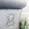 Emma Single Dining Chair with Lion Knocker Buttoned Back