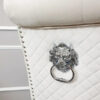 Emma Single Dining Chair with Lion Knocker Buttoned Back