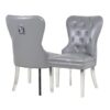 Mayfair Leather Single Dining Chairs Plain Back/Square Knocker