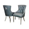 Megan Single Dining Chair Plain Back/Lion Knocker