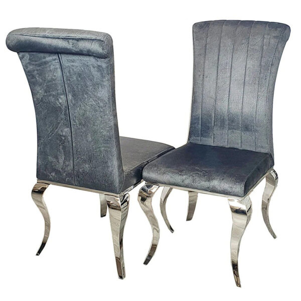 Nicole Single Dining Chair with Plain Back,