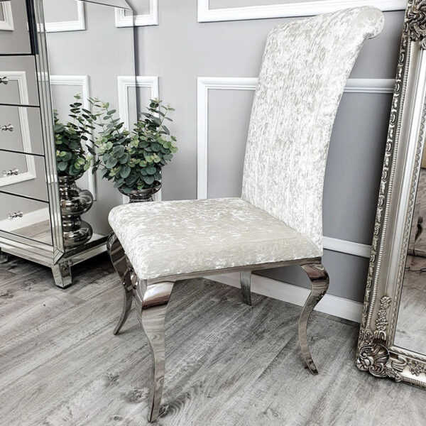 Nicole Single Dining Chair with Plain Back,