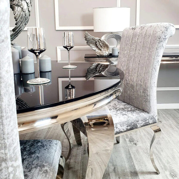Nicole Single Dining Chair with Plain Back,