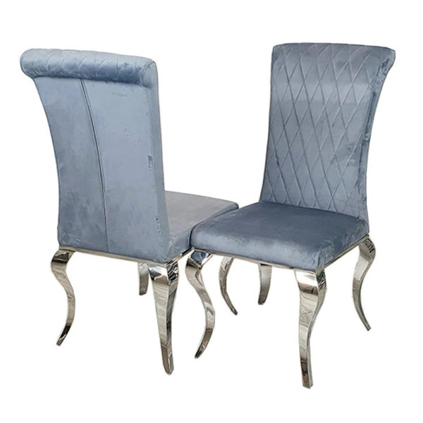 Nicole Single Dining Chair with Plain Back,