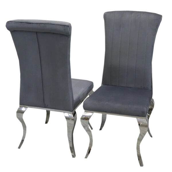 Nicole Single Dining Chair with Plain Back,